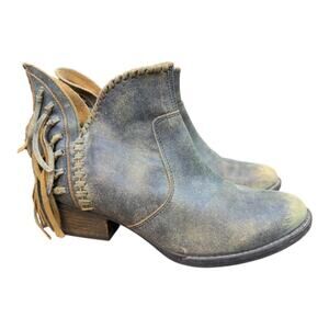 Circle G by Corral Fringe Western Booties Women size 10